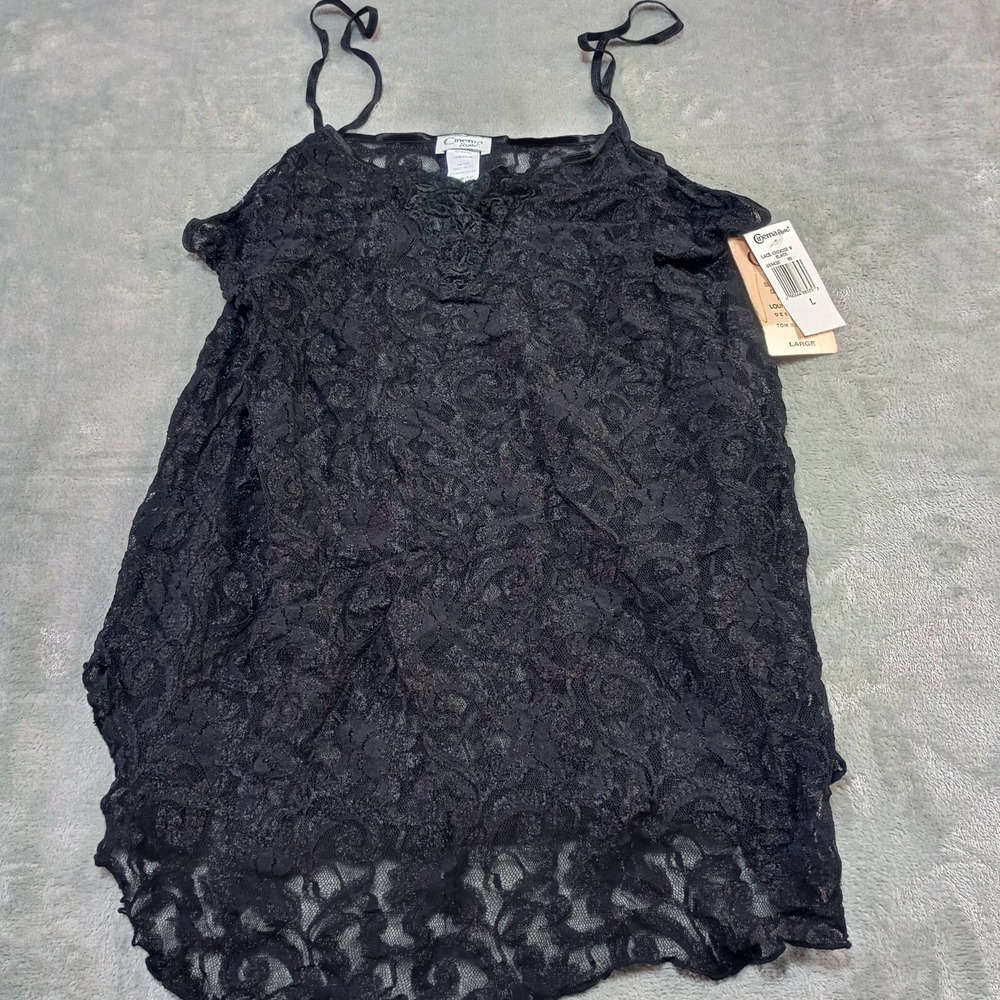 Sheer Mesh Lace Black Lingerie Stretch Sz L Whimsigoth Fairy Sexy Seductive‎